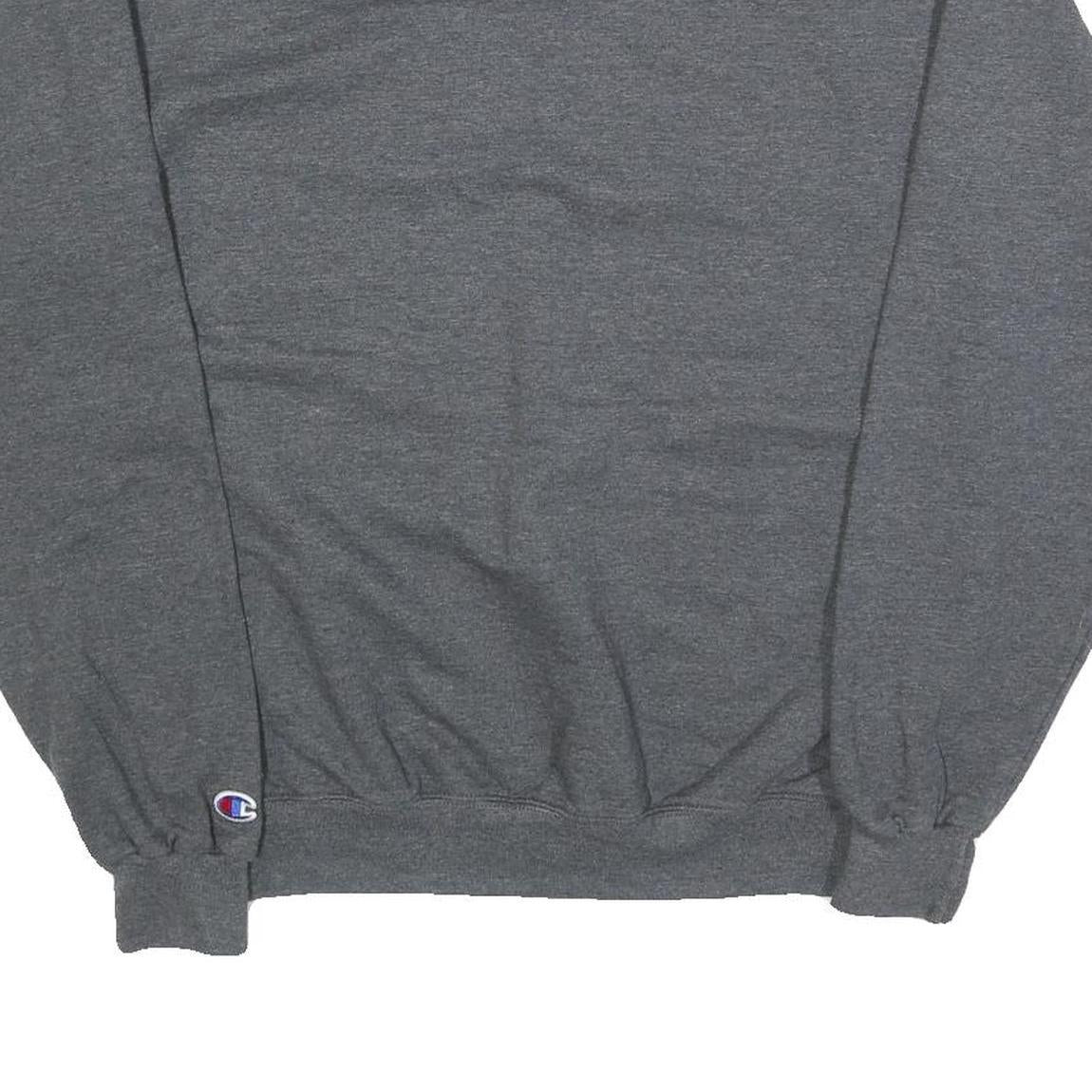 CHAMPION Mens Grey Pullover Sweatshirt M Classic Logo Cotton Blend Comfort