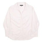 JAEGER Womens White Shirt Long Sleeve Collared Button Neck UK 14 Classic Cotton