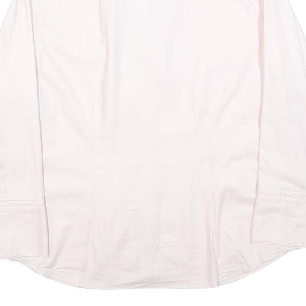 JAEGER Womens White Shirt Long Sleeve Collared Button Neck UK 14 Classic Cotton