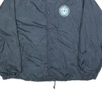 AUBURN SPORTSWEAR Mens Navy Blue Jacket XL Polyester Plain Button Casual