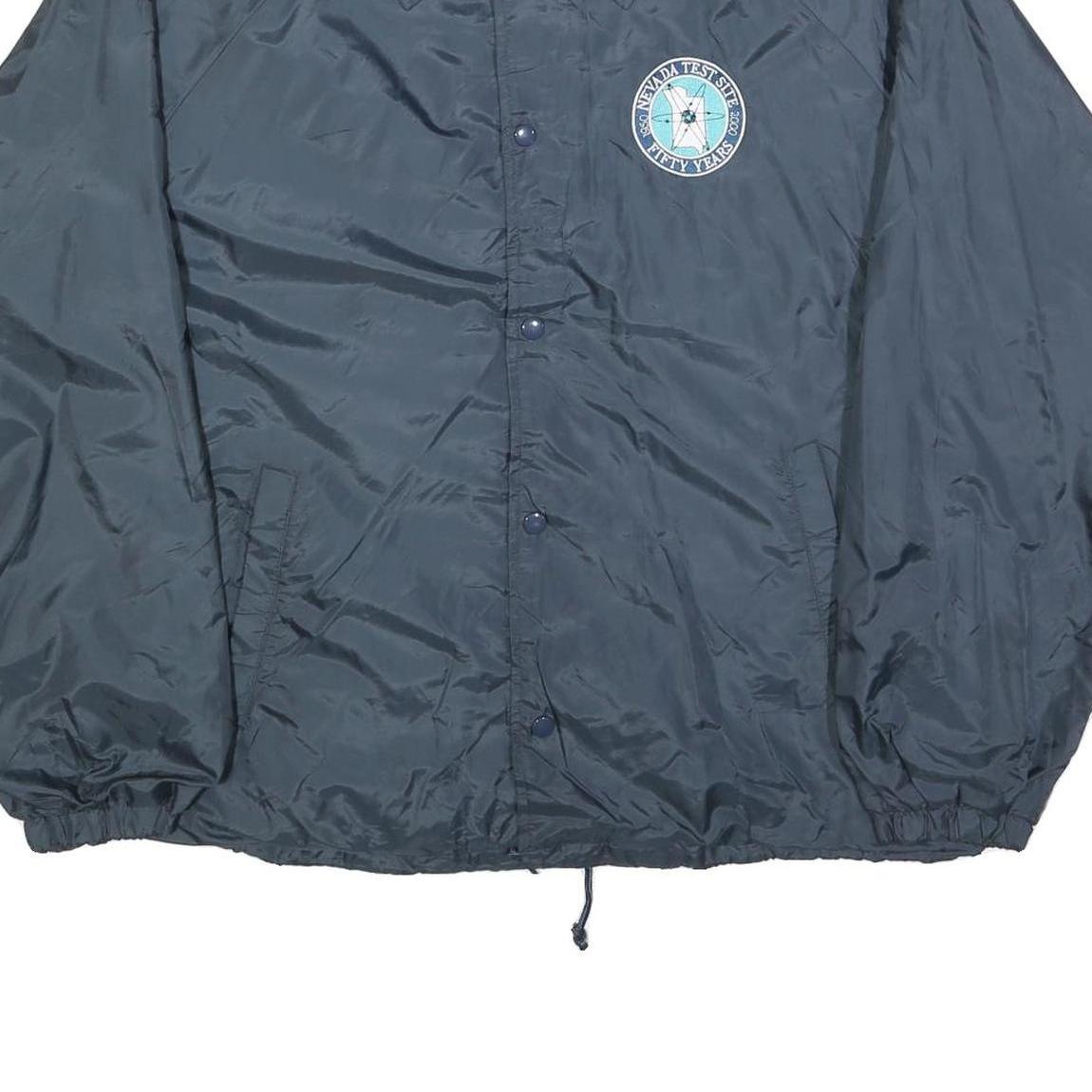 AUBURN SPORTSWEAR Mens Navy Blue Jacket XL Polyester Plain Button Casual