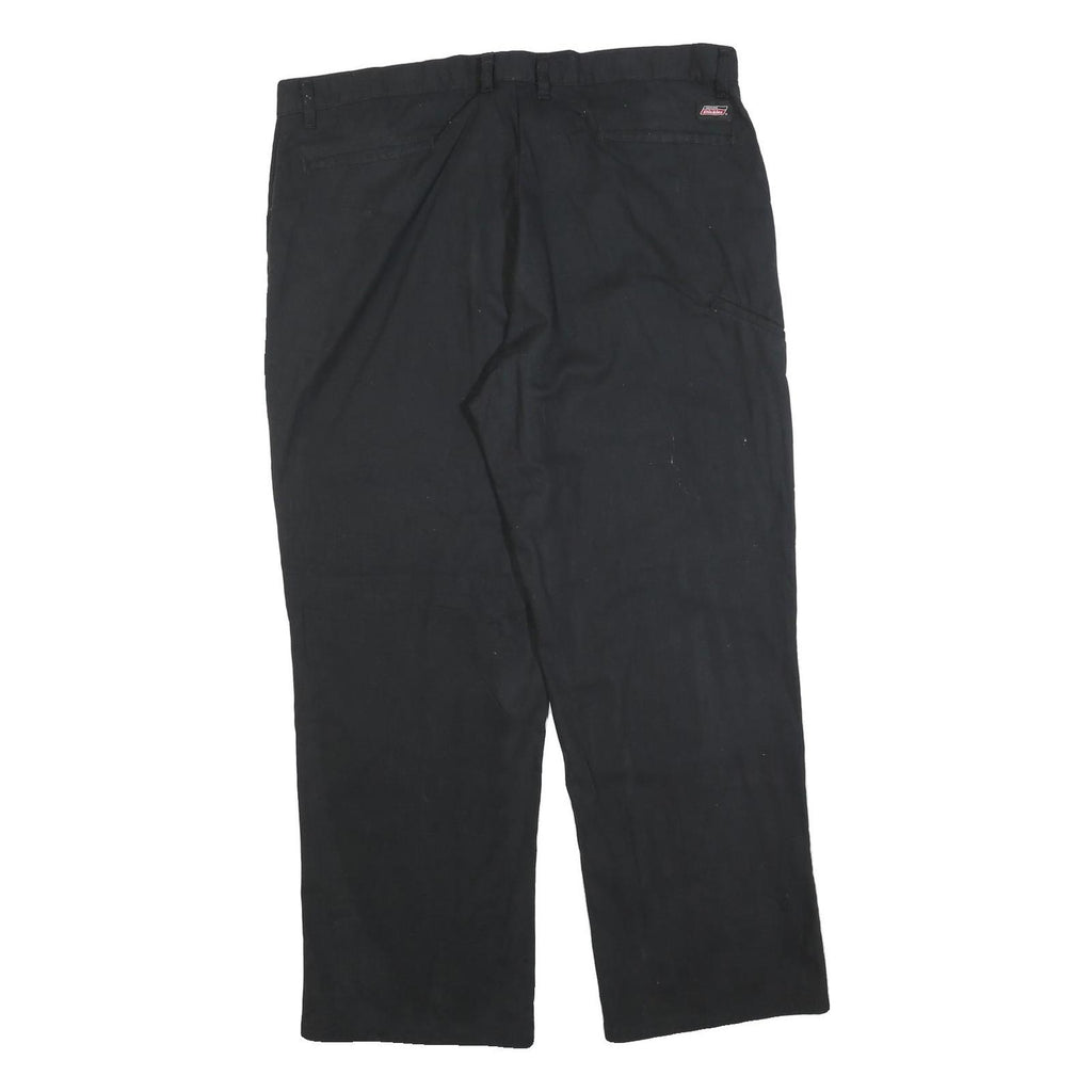 DICKIES Mens Cotton Blend Black Regular Fit Straight Leg Trousers W40 L30