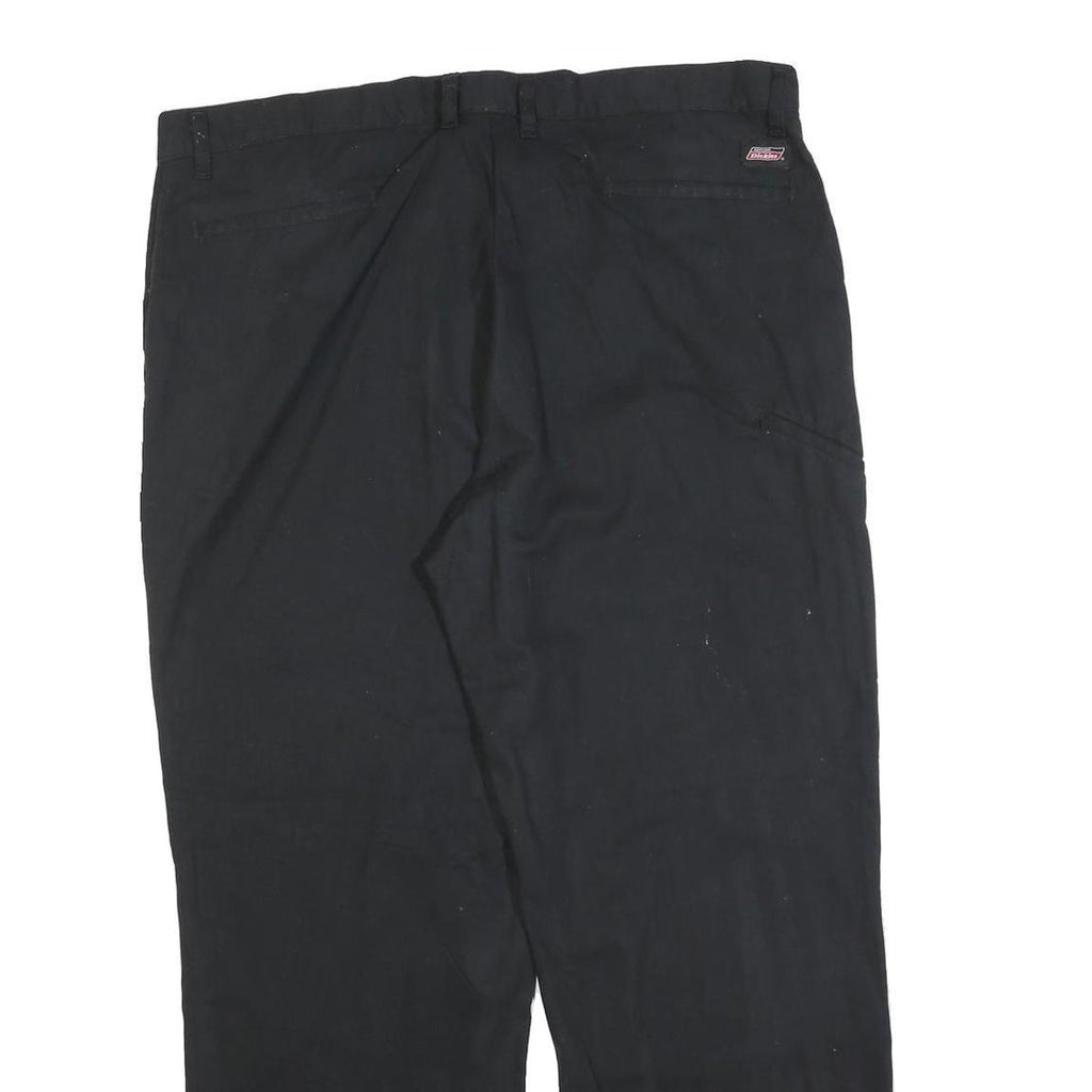 DICKIES Mens Cotton Blend Black Regular Fit Straight Leg Trousers W40 L30