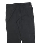 DICKIES Mens Cotton Blend Black Regular Fit Straight Leg Trousers W40 L30