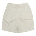 SAVANE Womens Shorts Beige Casual Plain M W30 Classic Cotton Summer