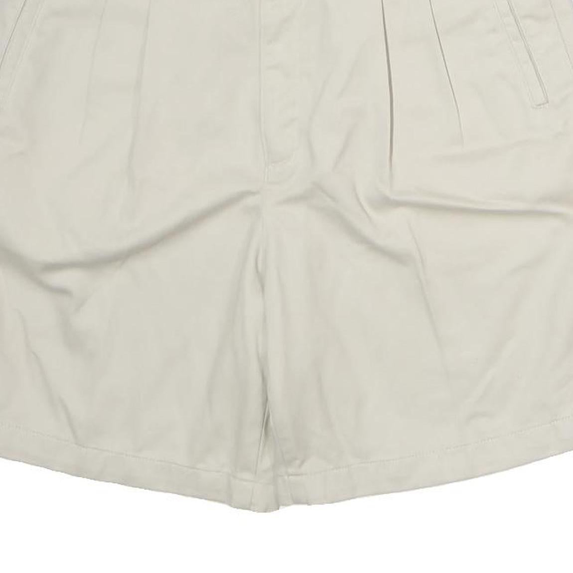 SAVANE Womens Shorts Beige Casual Plain M W30 Classic Cotton Summer