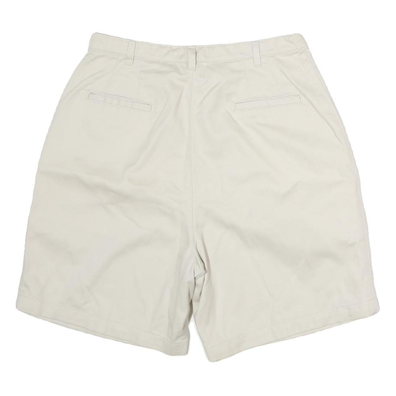 SAVANE Womens Shorts Beige Casual Plain M W30 Classic Cotton Summer