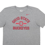NIKE Mens Grey Ohio State Buckeyes Graphic T-Shirt M Crew Neck Short Sleeve