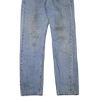 LEVI'S 505 Mens Jeans Blue Regular Straight Denim Medium W32 L33 Classic Cotton