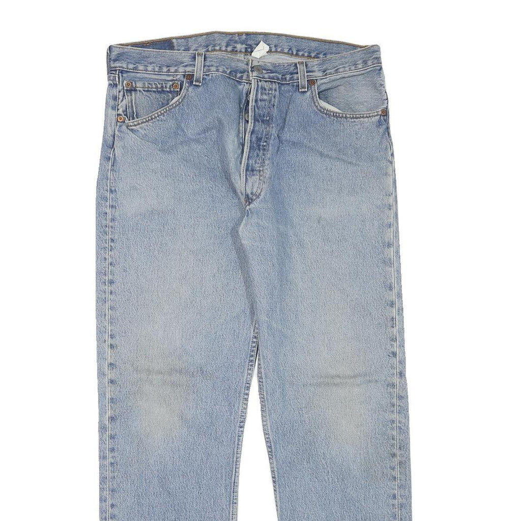 LEVI'S 501 Mens Jeans Blue Regular Straight Denim Medium W34 L31 Classic Button