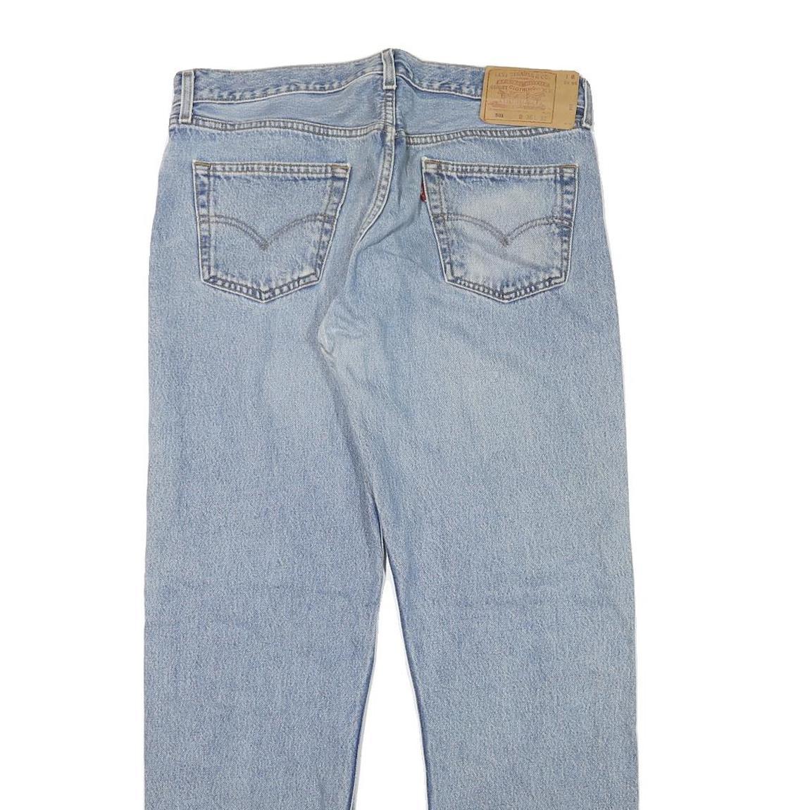 LEVI'S 501 Mens Jeans Blue Regular Straight Denim Medium W34 L31 Classic Button