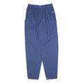 Womens Blue Cotton Blend Relaxed Tapered Trousers W26 L32 Casual Comfort Style