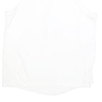 NIKE Womens White Sleeveless T-Shirt Athletic S Crew Neck Lightweight Sportswear