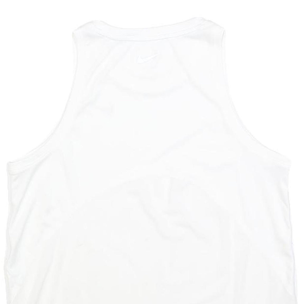 NIKE Womens White Sleeveless T-Shirt Athletic S Crew Neck Lightweight Sportswear