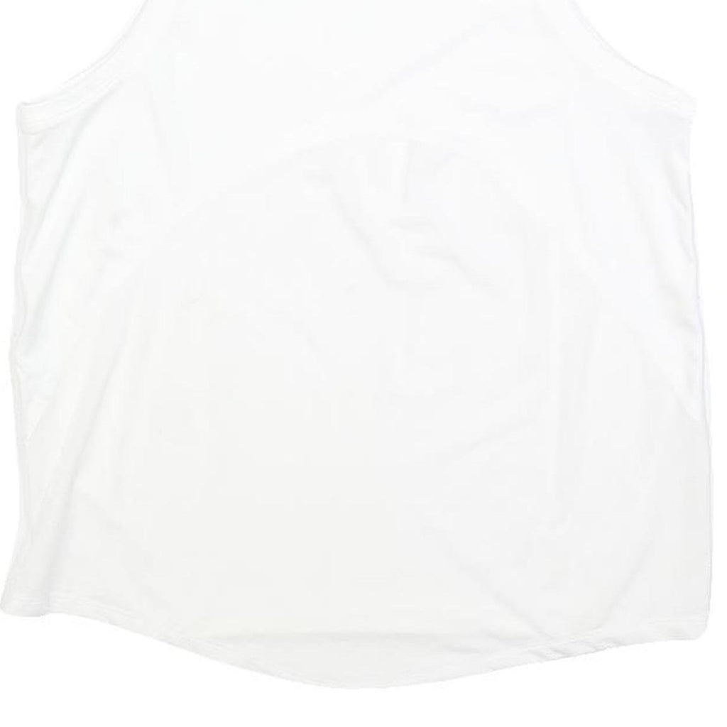 NIKE Womens White Sleeveless T-Shirt Athletic S Crew Neck Lightweight Sportswear