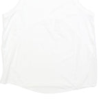 NIKE Womens White Sleeveless T-Shirt Athletic S Crew Neck Lightweight Sportswear