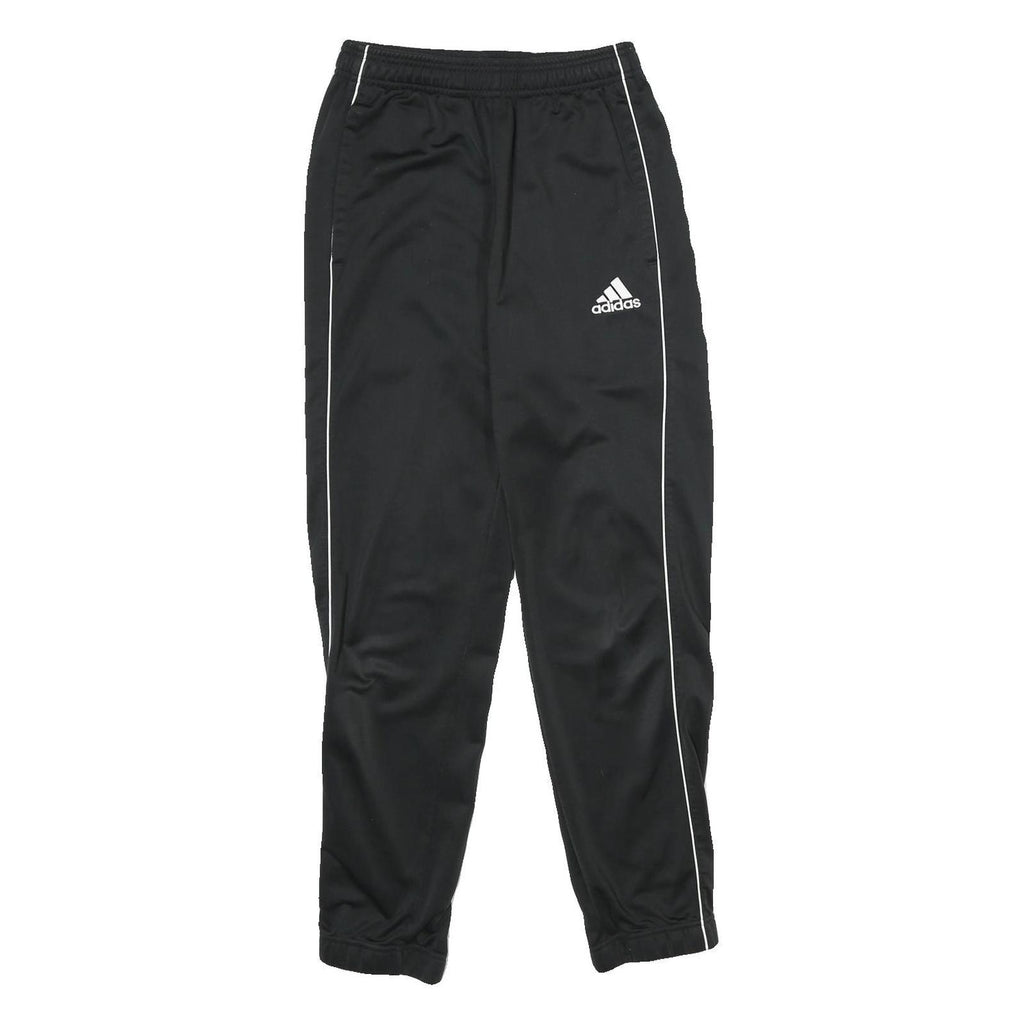 ADIDAS Mens Joggers Black & White Slim Tapered S W26 L30 Sports Logo