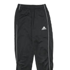 ADIDAS Mens Joggers Black & White Slim Tapered S W26 L30 Sports Logo