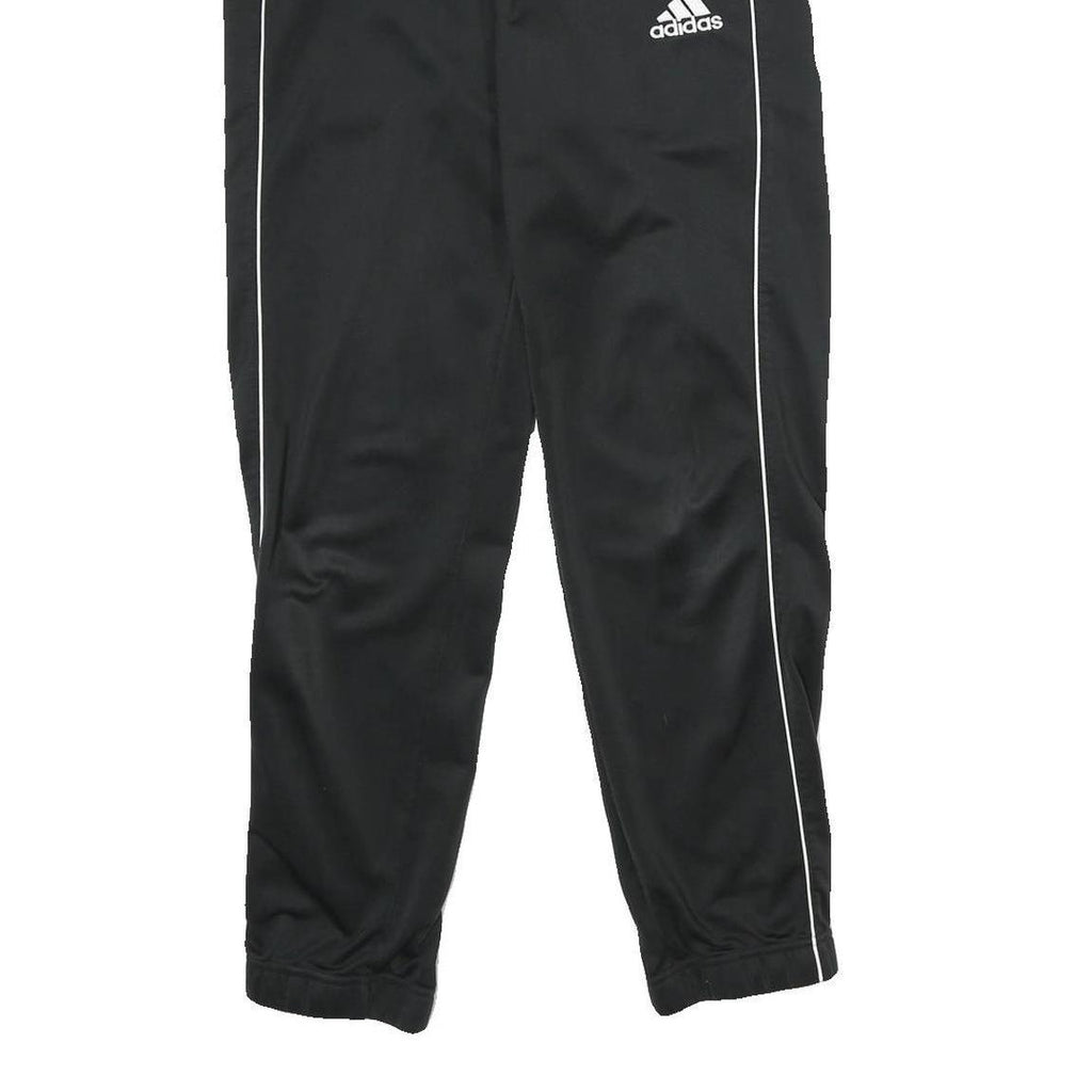 ADIDAS Mens Joggers Black & White Slim Tapered S W26 L30 Sports Logo