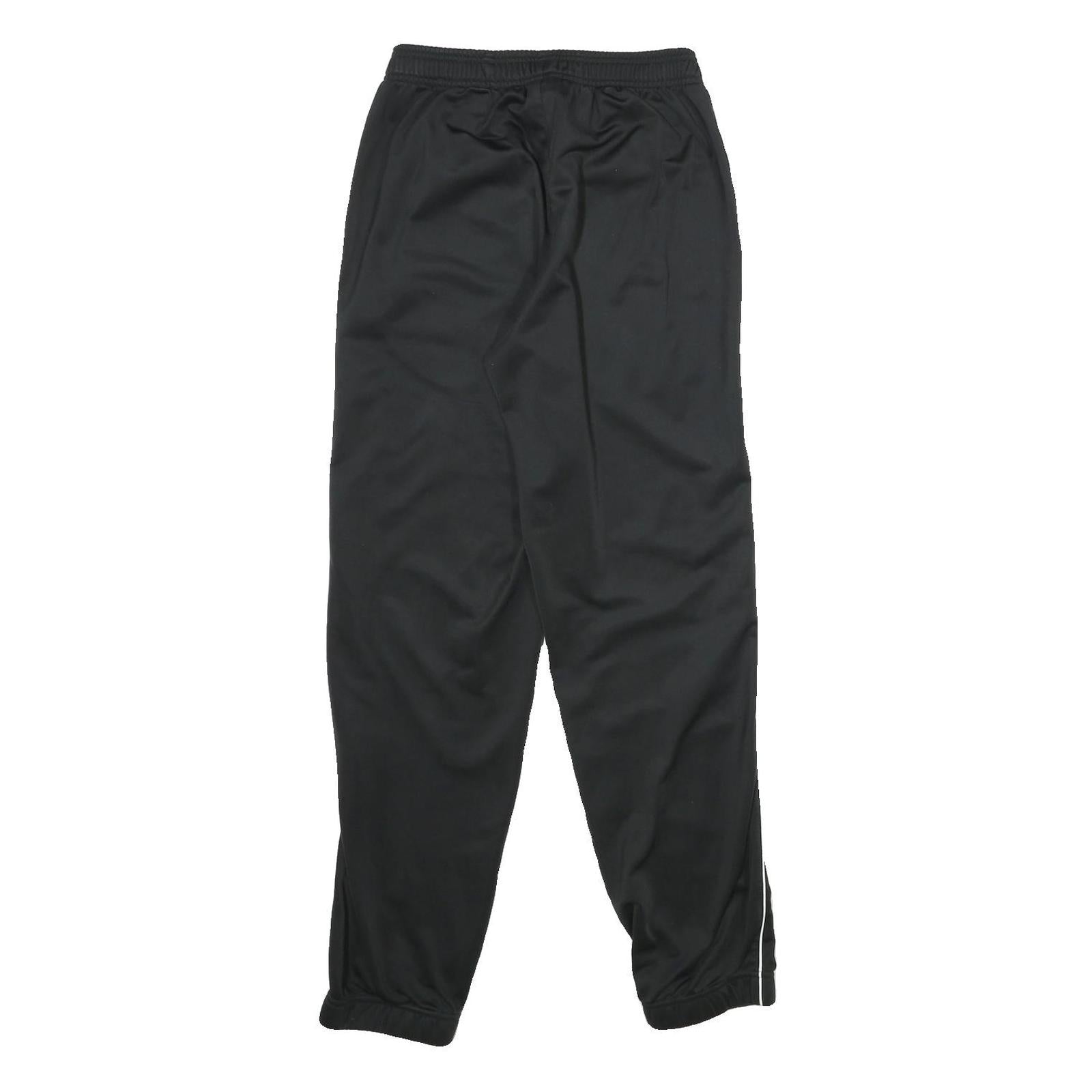 ADIDAS Mens Joggers Black & White Slim Tapered S W26 L30 Sports Logo