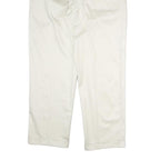 NAUTICA Mens Regular Fit Cotton White Trousers W36 L30 Classic Zip Pockets