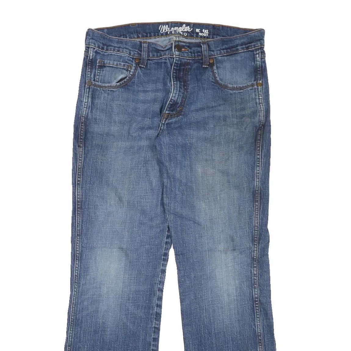 WRANGLER Mens Regular Denim Blue Jeans W34 L32 Classic Zip Pockets