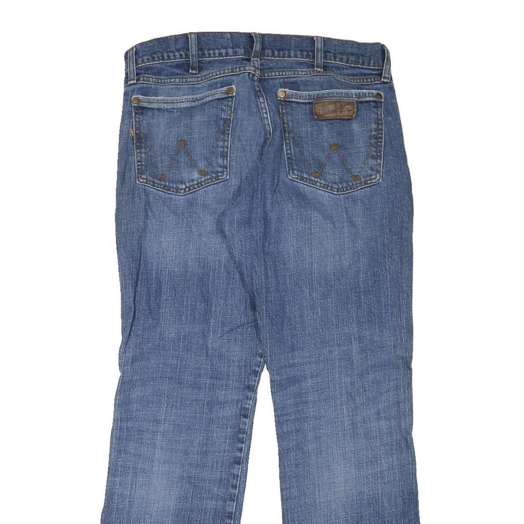 WRANGLER Mens Regular Denim Blue Jeans W34 L32 Classic Zip Pockets