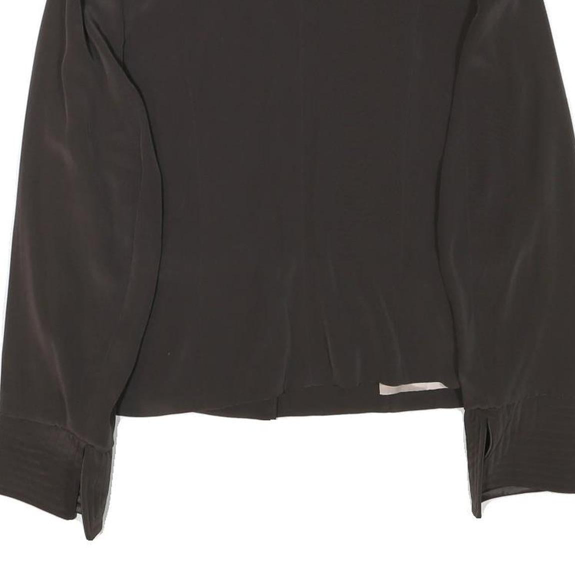 SOLVA Womens Black Wool Blend Button Jacket XS Woven Cropped Classic