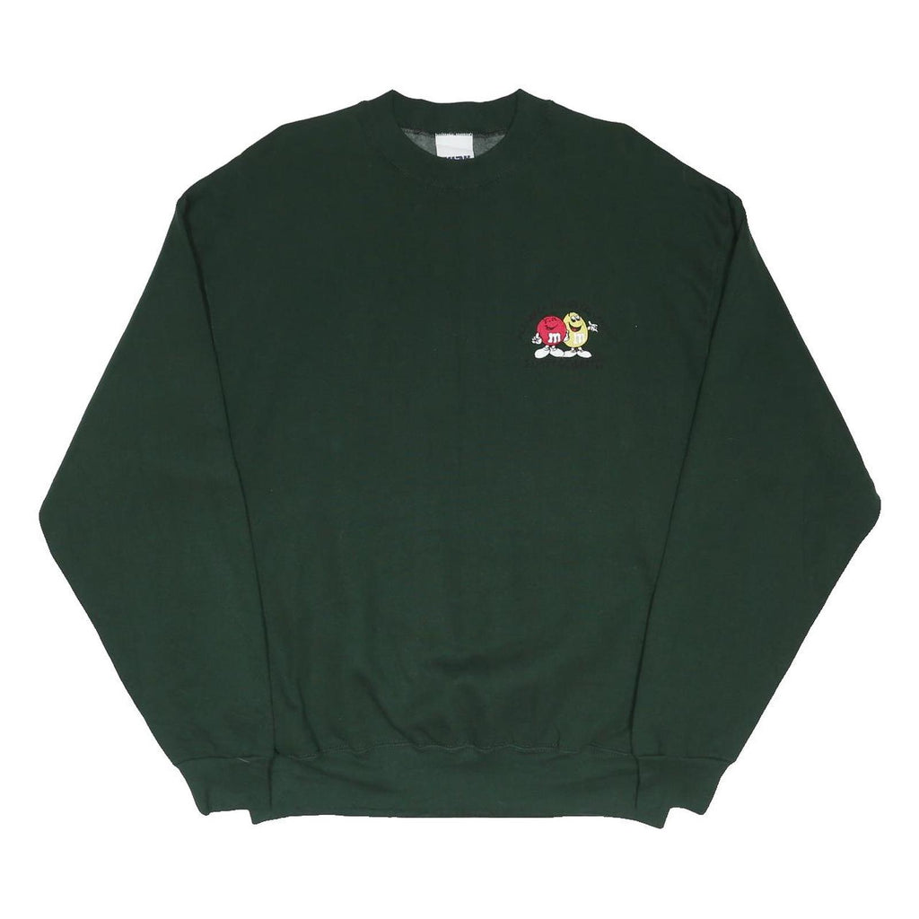 CURK Mens Green Sweatshirt L Cotton Blend Pullover Crew Neck Casual