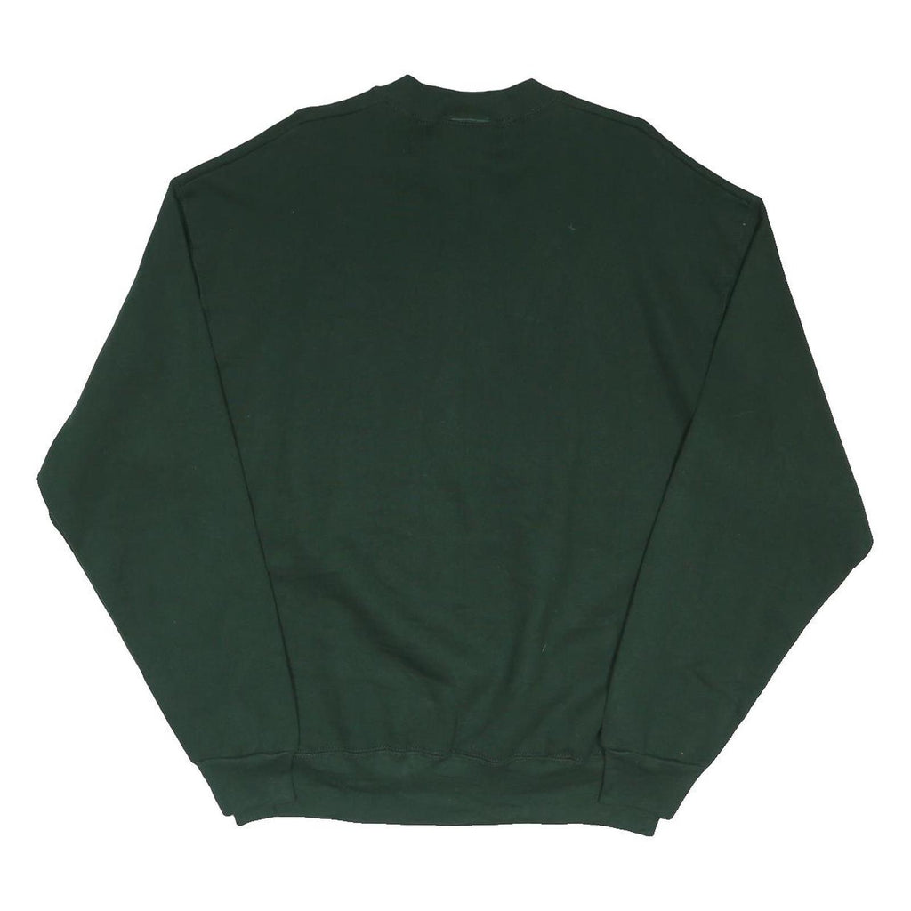 CURK Mens Green Sweatshirt L Cotton Blend Pullover Crew Neck Casual
