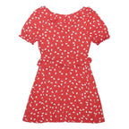 MISS SELFRIDGE Womens Red & White Floral Day Cotton Blend Mini Dress UK 14 Puff
