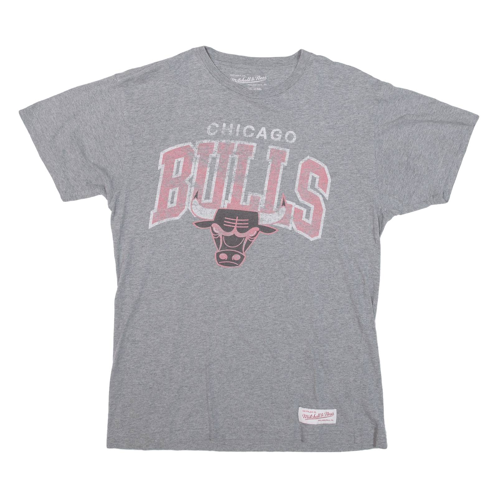 MITCHELL & NESS Chicago Bulls Mens T-Shirt Grey USA M