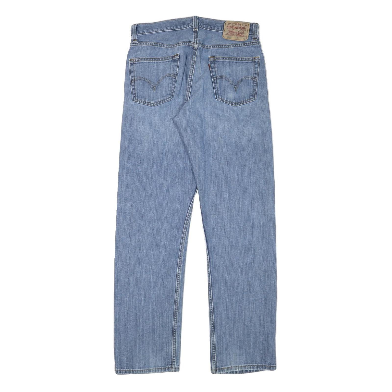 LEVI'S Mens Regular Fit Light Blue Denim Jeans W30 L31 Classic Cotton Blend Zip