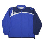 ADIDAS Mens Blue & Navy Sports Track Zip Jacket 2XL Polyester Athletic Wear