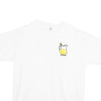 CONVERSE Womens White Graphic T-Shirt M Short Sleeve Crew Neck Lemon Tree Print