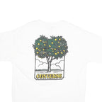 CONVERSE Womens White Graphic T-Shirt M Short Sleeve Crew Neck Lemon Tree Print
