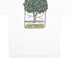 CONVERSE Womens White Graphic T-Shirt M Short Sleeve Crew Neck Lemon Tree Print