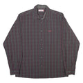 LEE COOPER Mens Shirt Grey Check Long Sleeve L