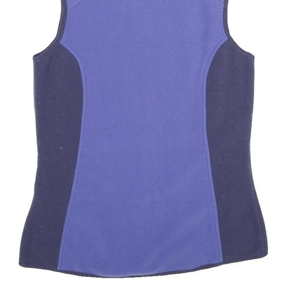 BERGHAUS Womens Blue & Navy Sleeveless Fleece Jacket UK 10 Polyester Zip Outdoor