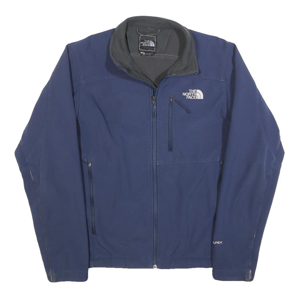 THE NORTH FACE Mens Blue Softshell Jacket S Polyester Blend Zip Outdoor Athletic