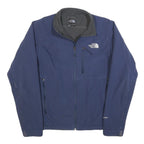 THE NORTH FACE Mens Blue Softshell Jacket S Polyester Blend Zip Outdoor Athletic