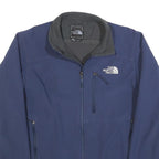 THE NORTH FACE Mens Blue Softshell Jacket S Polyester Blend Zip Outdoor Athletic