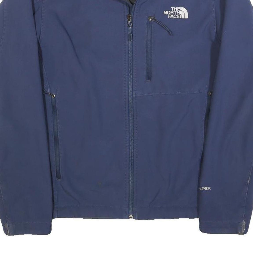 THE NORTH FACE Mens Blue Softshell Jacket S Polyester Blend Zip Outdoor Athletic
