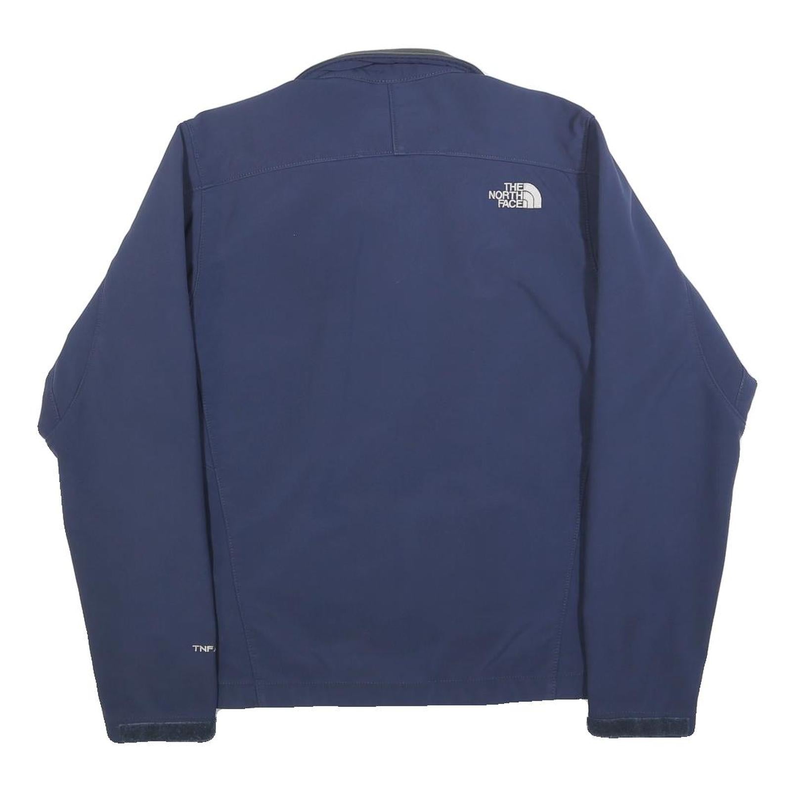 THE NORTH FACE Mens Blue Softshell Jacket S Polyester Blend Zip Outdoor Athletic