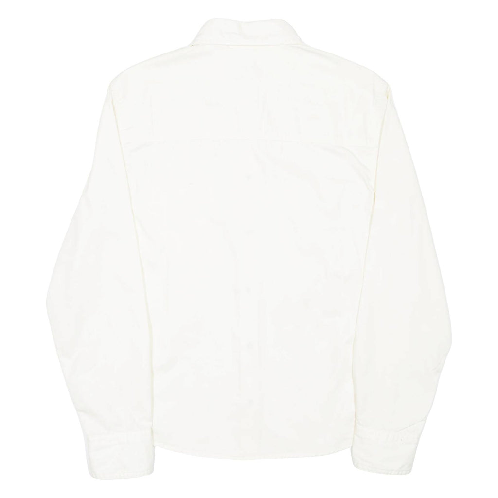LEE Mens Plain Shirt Cream Long Sleeve M