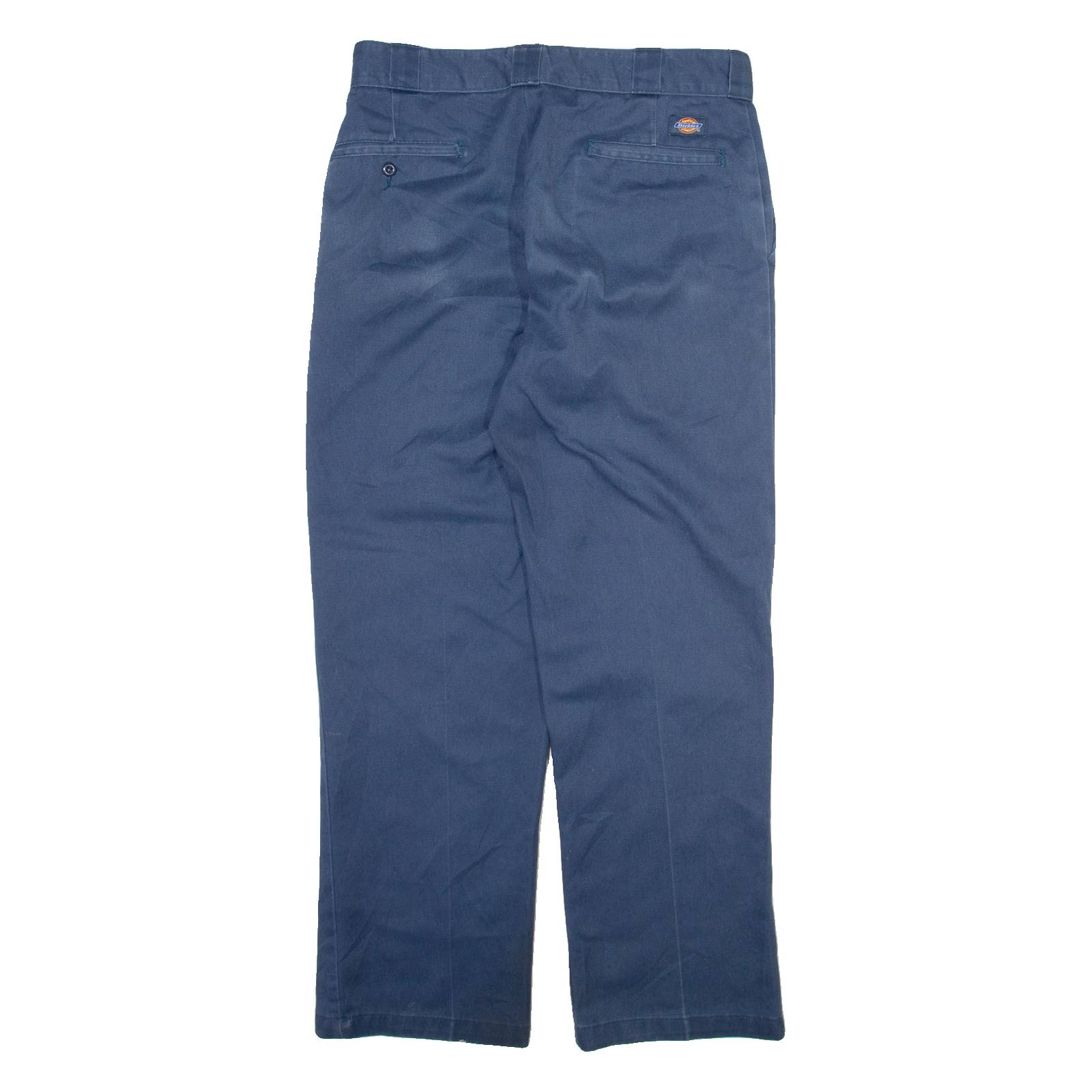 DICKIES 874 Workwear Mens Trousers Blue Regular Straight W33 L30