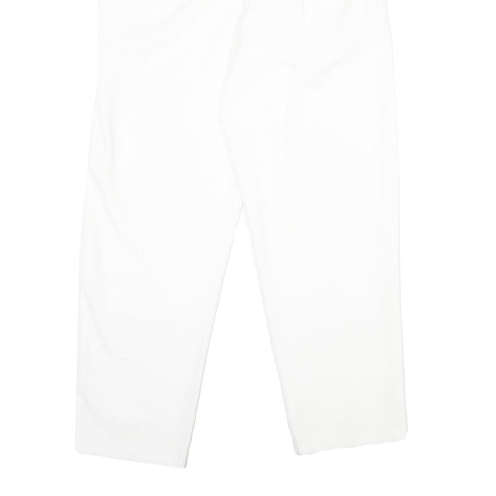 WORTHINGTON Womens Classic White Trousers W30 L30 Zip Pocketed Regular Fit