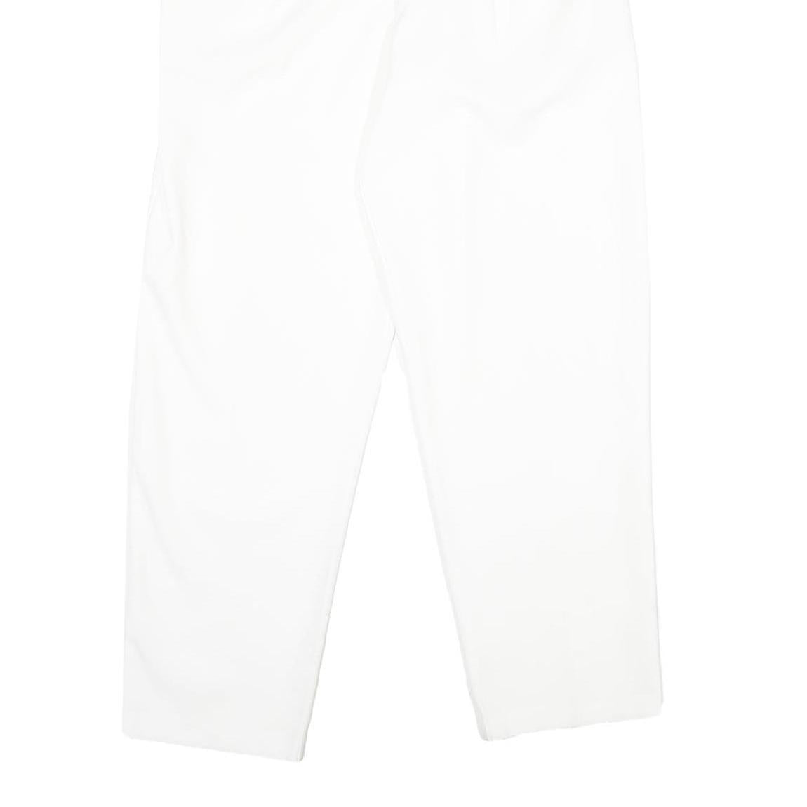 WORTHINGTON Womens Classic White Trousers W30 L30 Zip Pocketed Regular Fit