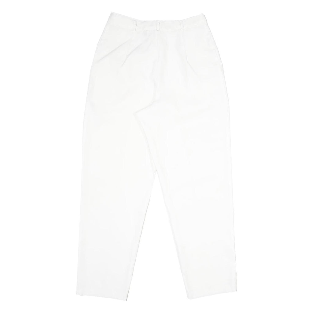 WORTHINGTON Womens Classic White Trousers W30 L30 Zip Pocketed Regular Fit