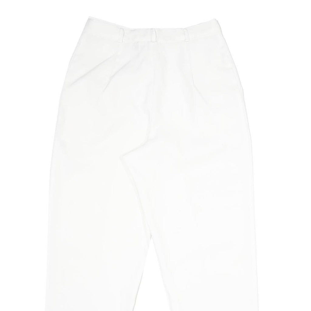 WORTHINGTON Womens Classic White Trousers W30 L30 Zip Pocketed Regular Fit